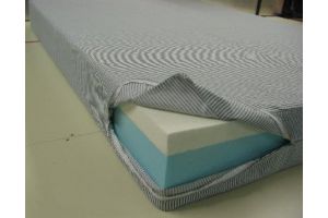 California King Combination Foam Mattress with Stripe Ticking Cover 