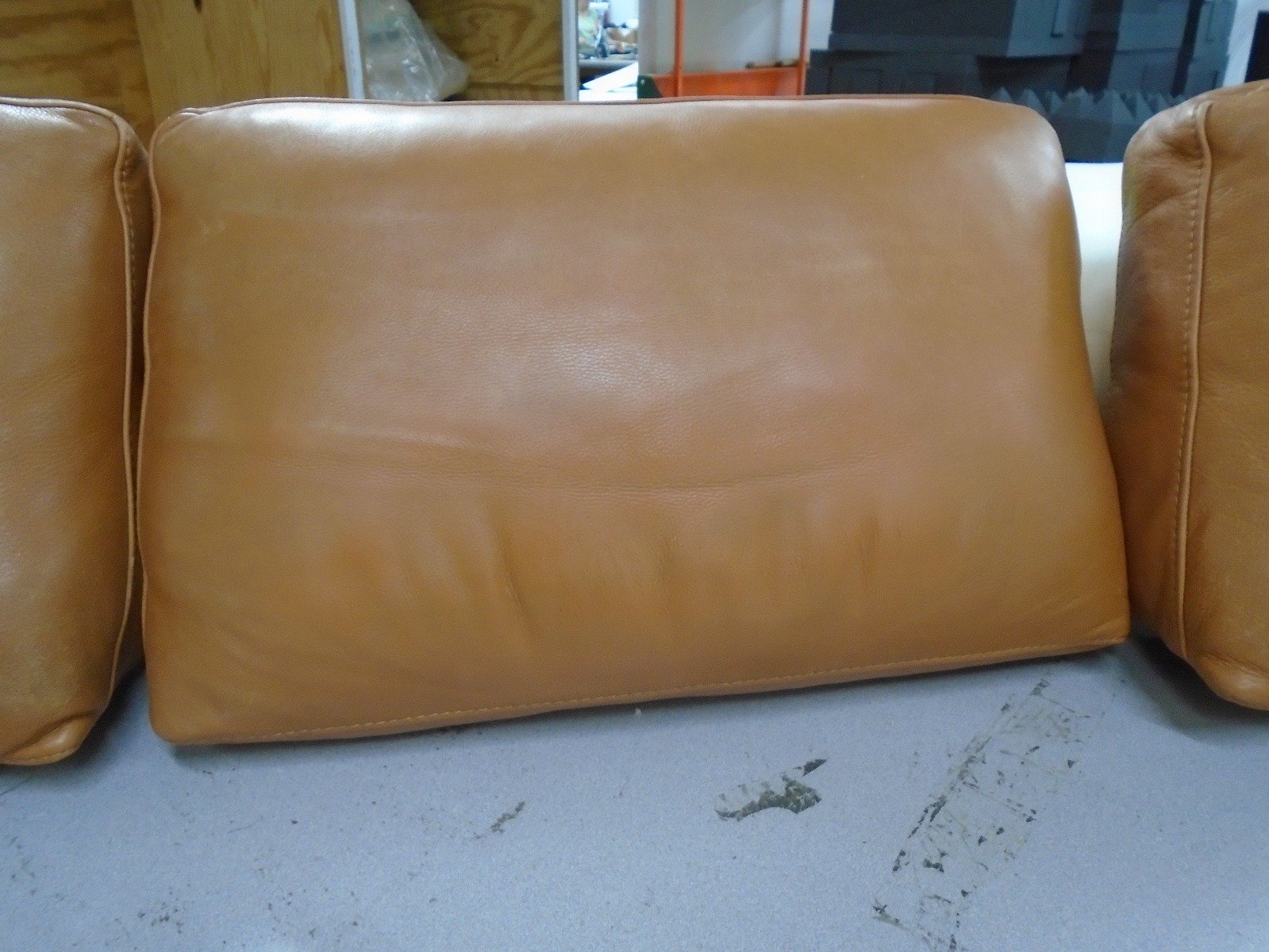 poly fill filling back cushion leather