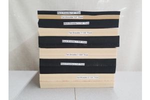 In-stock Black and Tan Ensolite Foam Sheet Thicknesses  